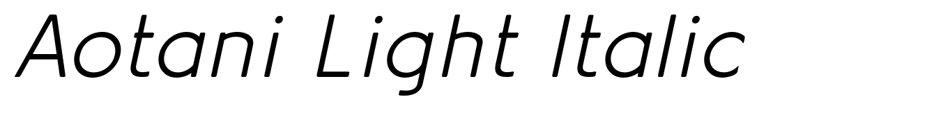 Aotani Light Italic